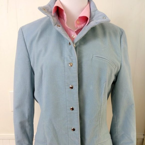 Carlisle Jackets & Coats Vintage Baby Blue Corduroy Blazer Jacket